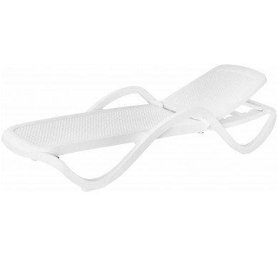 Шезлонг CAPRI плетеный, белый