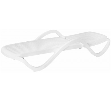 Шезлонг CAPRI плетеный, белый