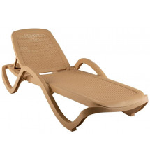 Шезлонг CAPRI плетеный, бежевый