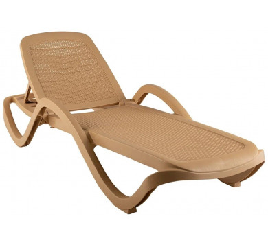 Шезлонг CAPRI плетеный, бежевый